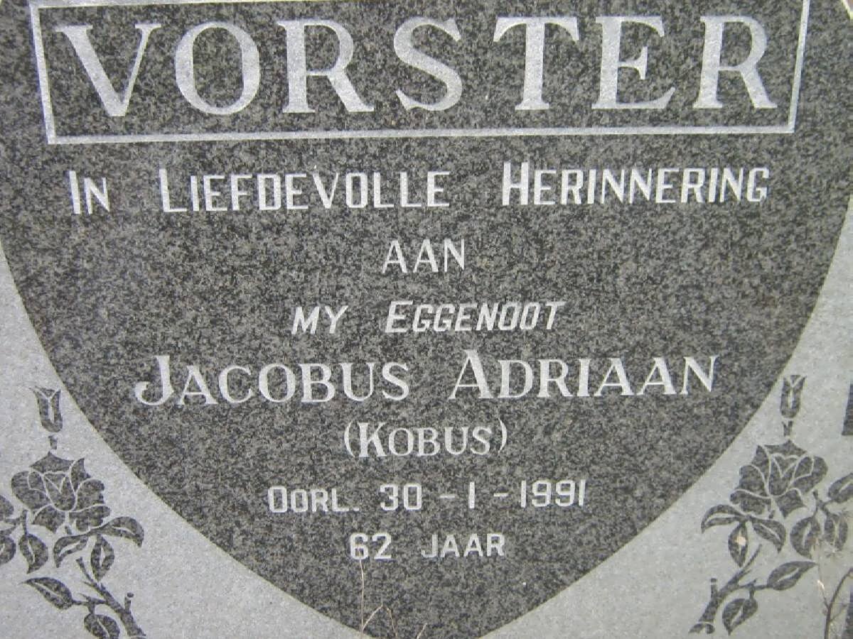 VORSTER Jacobus Adriaan -1991
