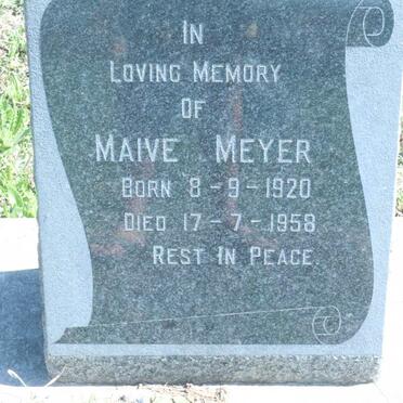 MEYER Maive 1920-1958