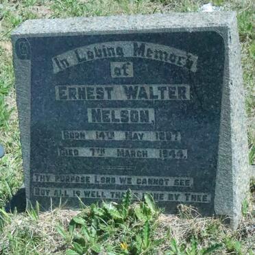 NELSON Ernest Walter 1887-1944