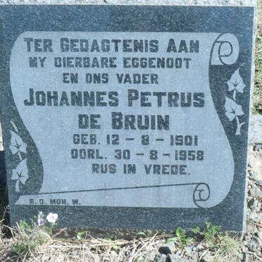 BRUIN Johannes Petrus, de 1901-1958