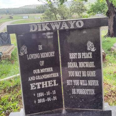 DIKWAYO Ethel 1934-2018