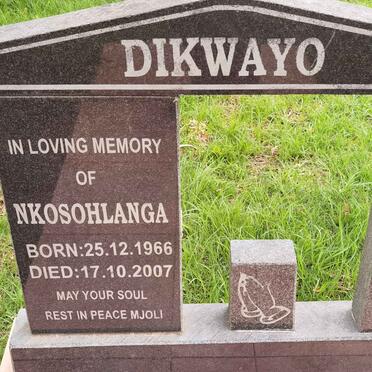 DIKWAYO Nkosohlanga 1966-2007