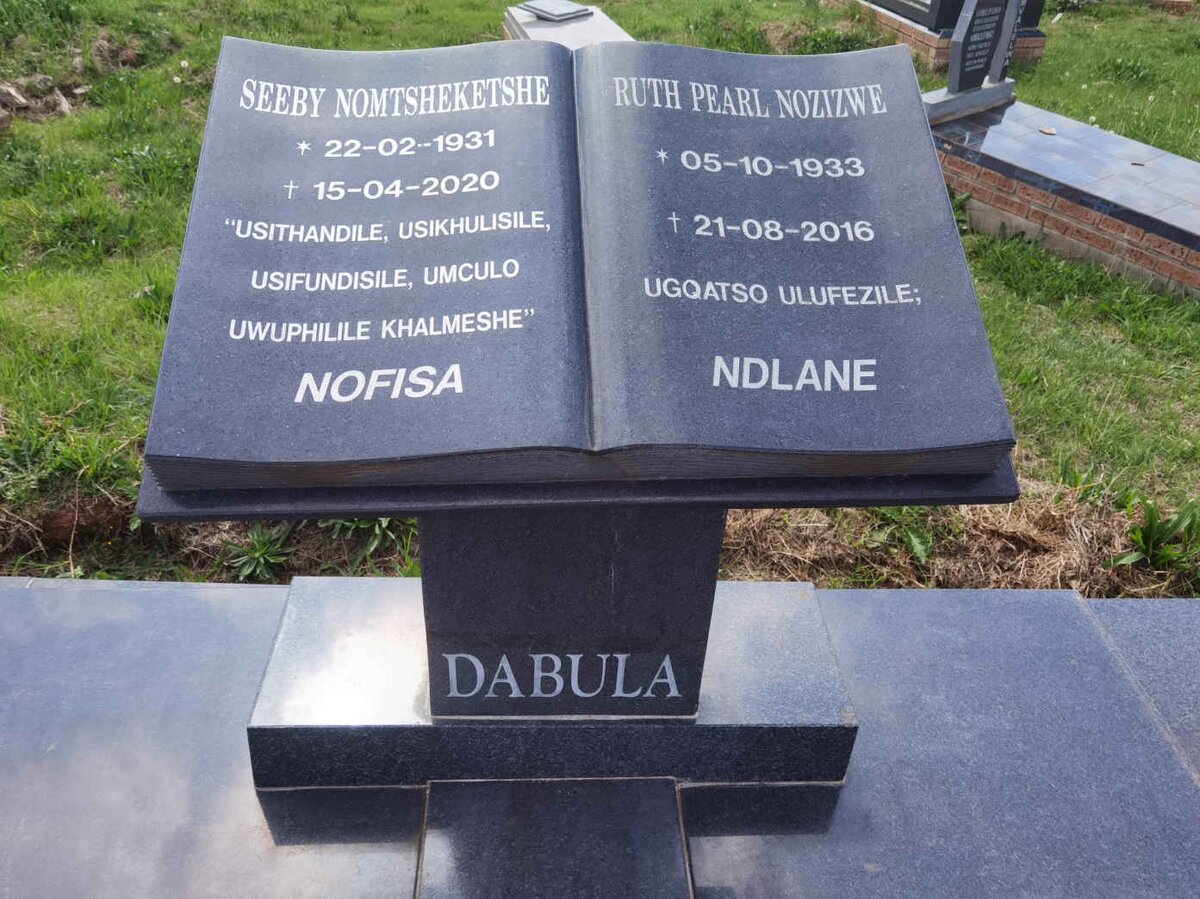 DABULA Seeby Nomtsheketshe 1931-2020 &amp; Ruth Pearl Nozizwe 1933-2016