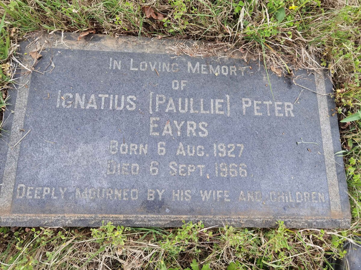 EAYRS Ignatius Peter 1927-1966