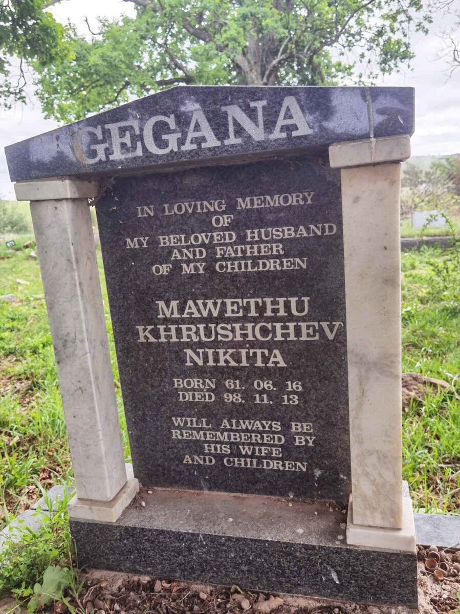 GEGANA Mawethu Khrushchev Nikita 1961-1998