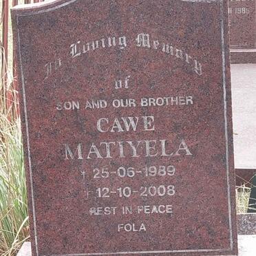 MATIYELA Cawe 1989-2008