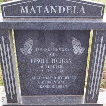 MATANDELA Lesole Toligan 1945-1998