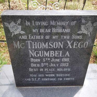 NGUMBELA Mc Thomson Xego 1918-1983