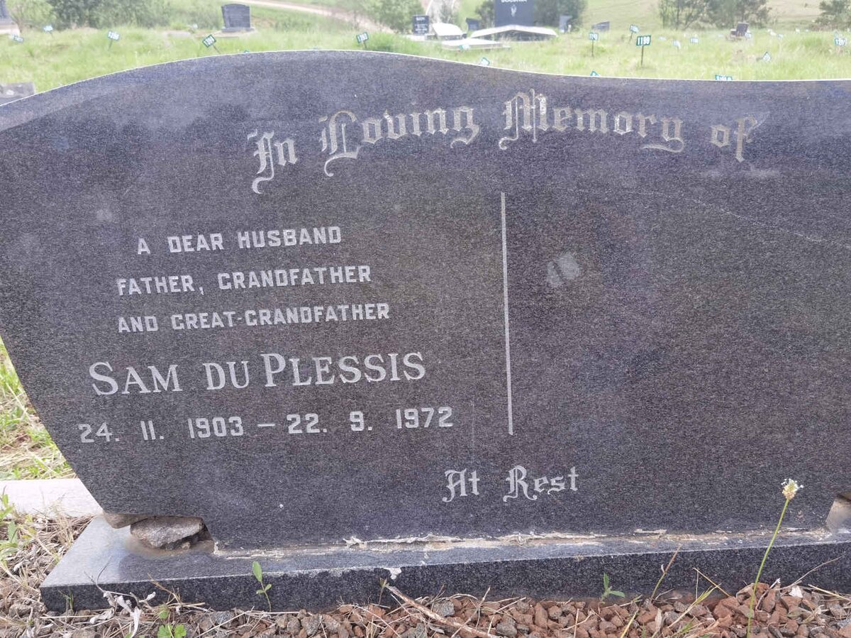 PLESSIS Sam, du 1903-1972