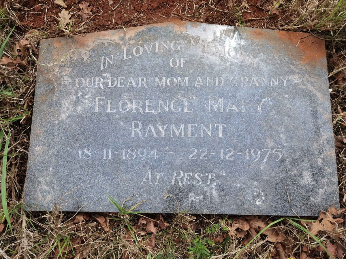 RAYMENT Florence Mary 1894-1975