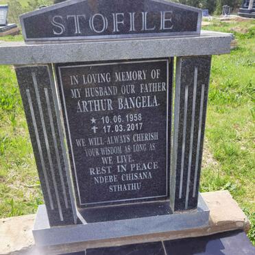 STOFILE Arthur Bangela 1958-2017