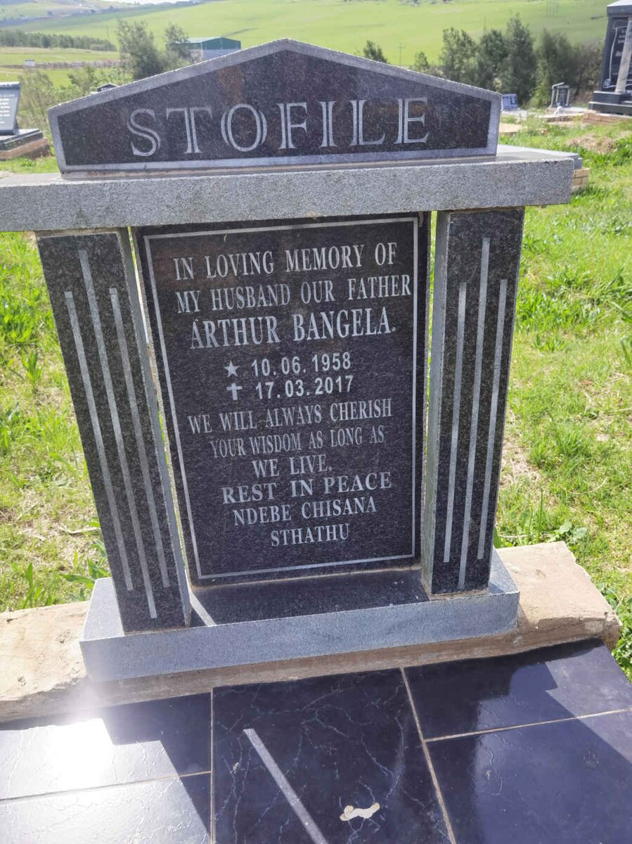 STOFILE Arthur Bangela 1958-2017