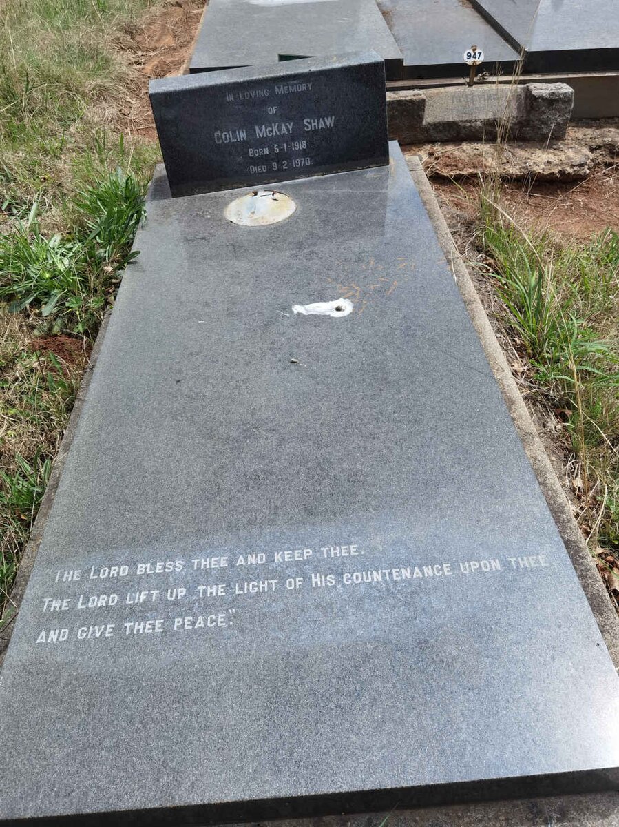 SHAW Colin McKay 1918-1970