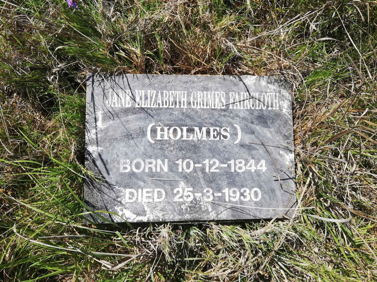 FAIRCLOTH Jane Elizabeth Grimes nee HOLMES 1844-1930