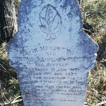 PIETERSE Theuniscina Jacoba nee BOOYSEN -1877