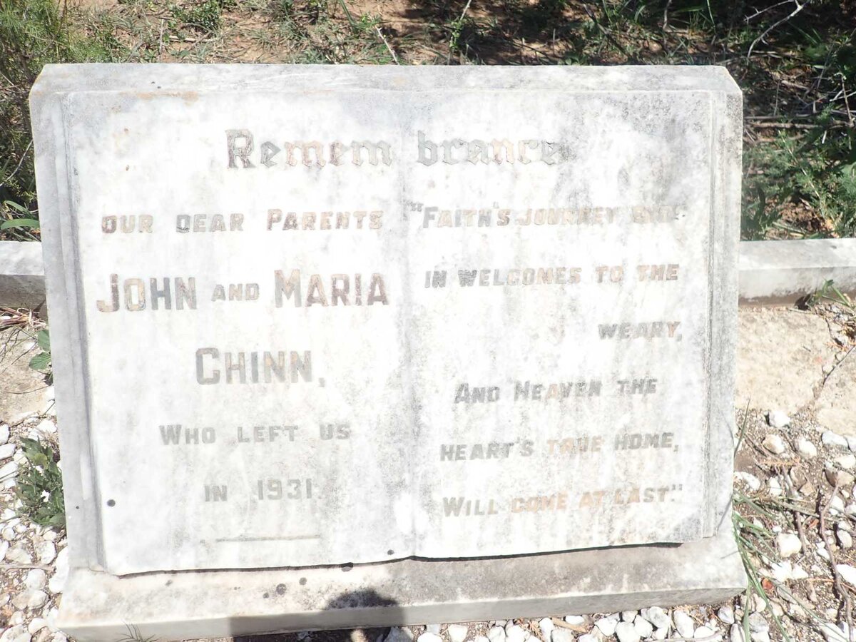 CHINN John -1931 &amp; Maria -1931