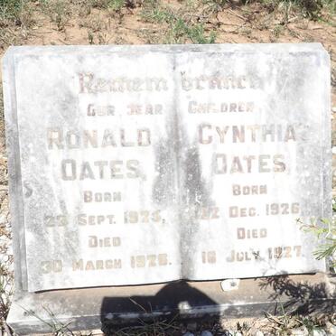 OATES Ronald 1925-1926 :: OATES Cynthia 1926-1927