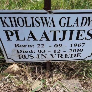 PLAATJIES Kholiswa Gladys 1967-2010