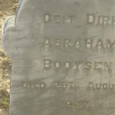 BOOYSEN Geit Dirk Abraham -1907