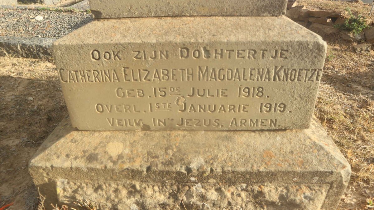 KNOETZE Catharina Elizabeth Magdalena 1918-1919