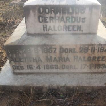 HALGREEN Cornelius Gerhardus 1857-1944 &amp; Alettha Maria 1863-1930