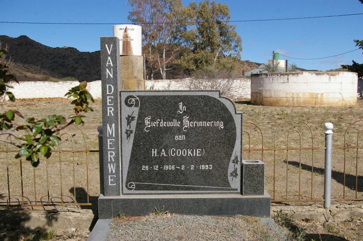 MERWE H.A., van der 1906-1993