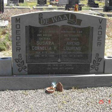 WAAL Arend Lourens, de 1899-1976 &amp; Susara Cornelia H. 1908-1980