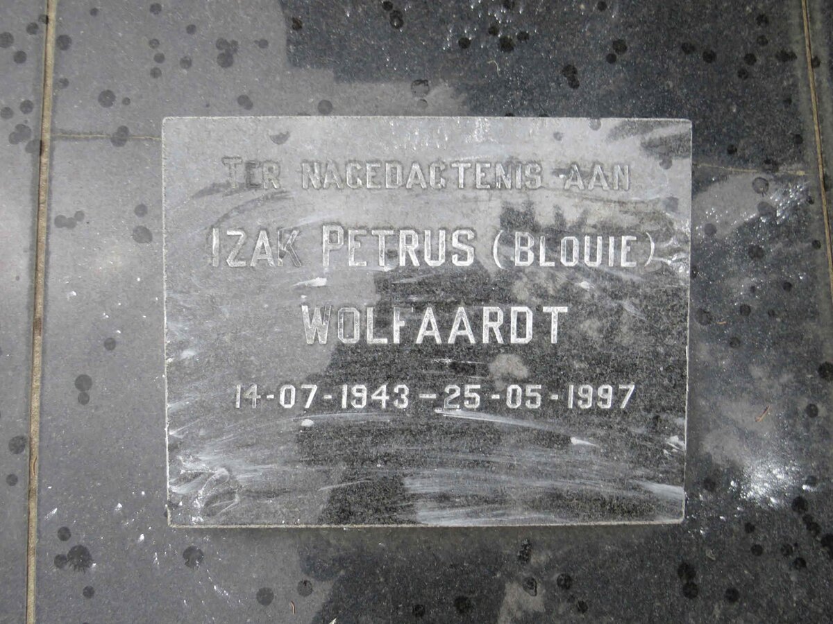 WOLFAARDT Izak Petrus 1943-1997