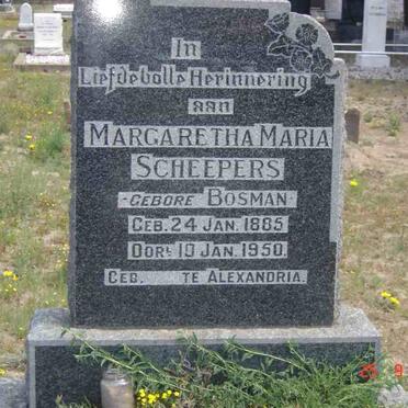 SCHEEPERS Margaretha Maria nee BOSMAN 1885-1950