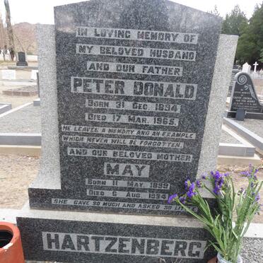 HARTZENBERG Peter Donald 1894-1965 &amp; May 1899-1994