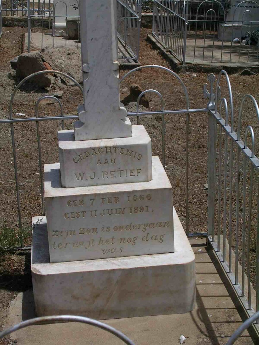 RETIEF W.J. 1866-1891