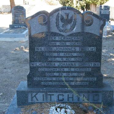 KITCHING Willem Johannes 1876-1938 &amp; Wilhelmina Johanna Christina OLWAGEN 1881-1968