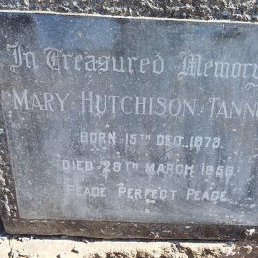 TANNOCK Mary Hutchison 1873-1956