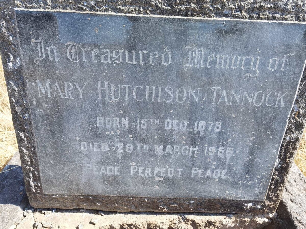TANNOCK Mary Hutchison 1873-1956