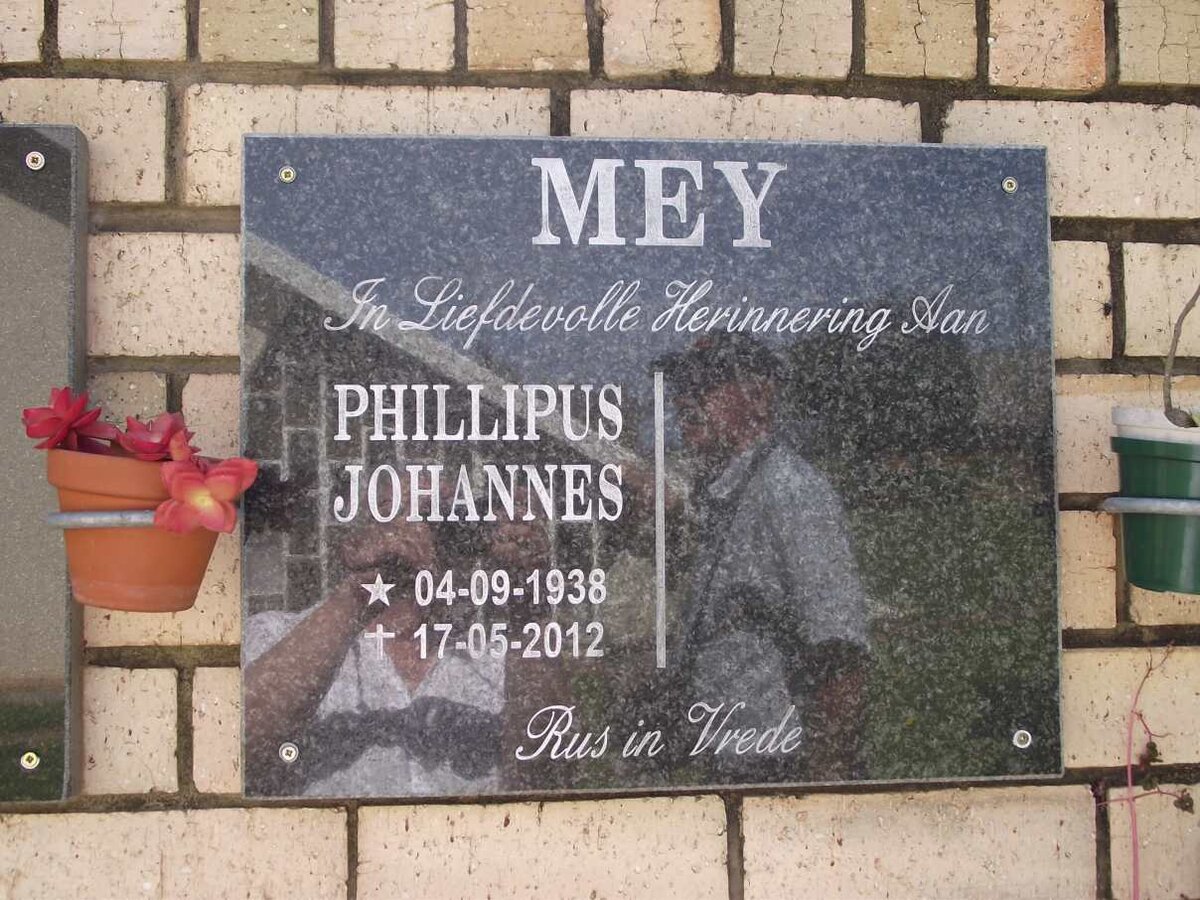 MEY Phillipus Johannes 1938-2012