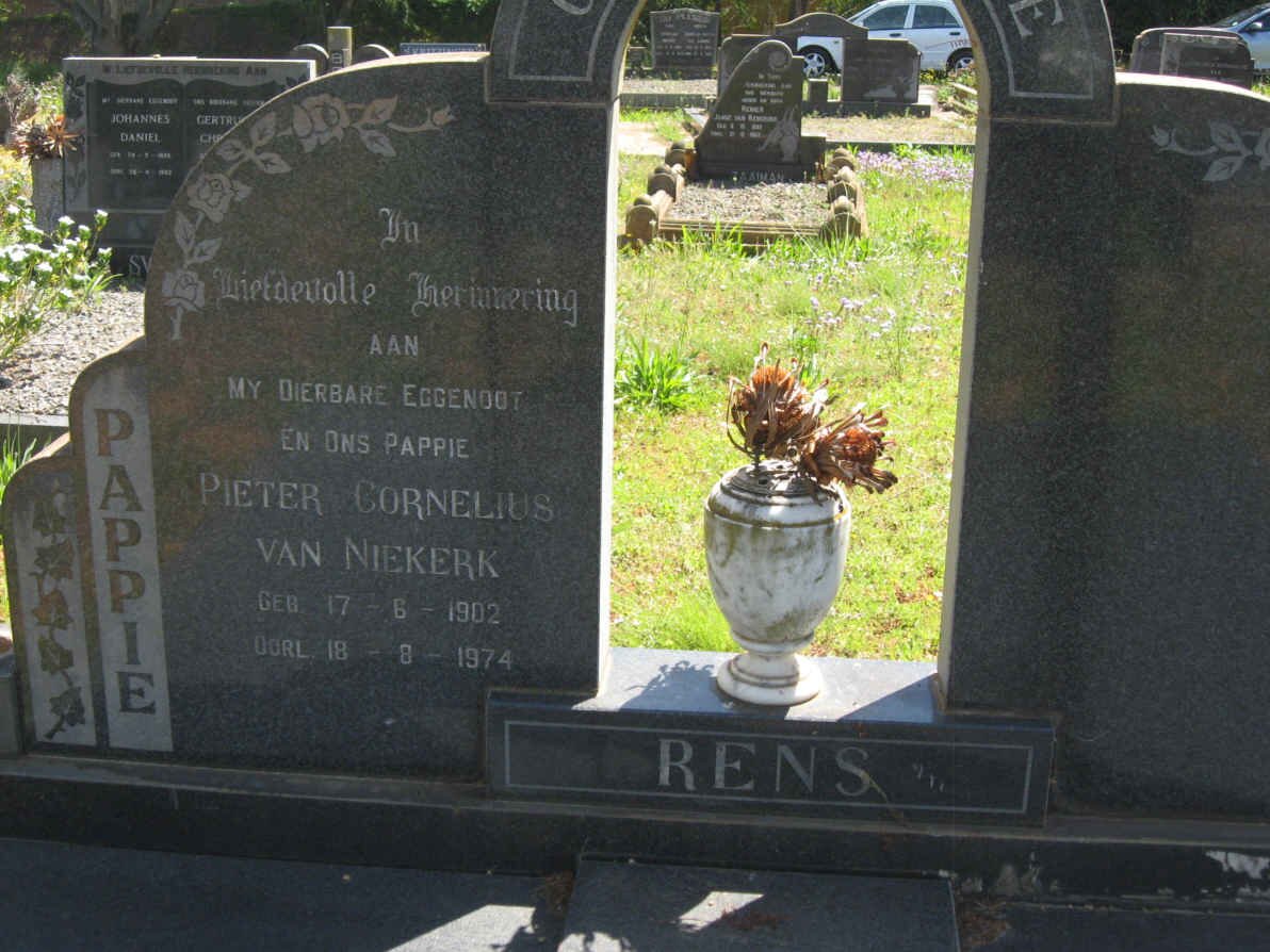 RENS Pieter Cornelius Van Niekerk 1902-1974