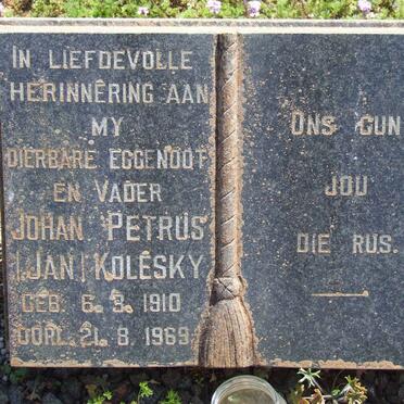 KOLESKY Johan Petrus 1910-1969