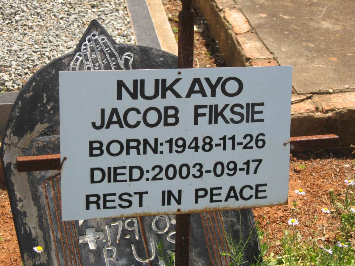 NYKAYO Jacob Fiksie 1948-2003