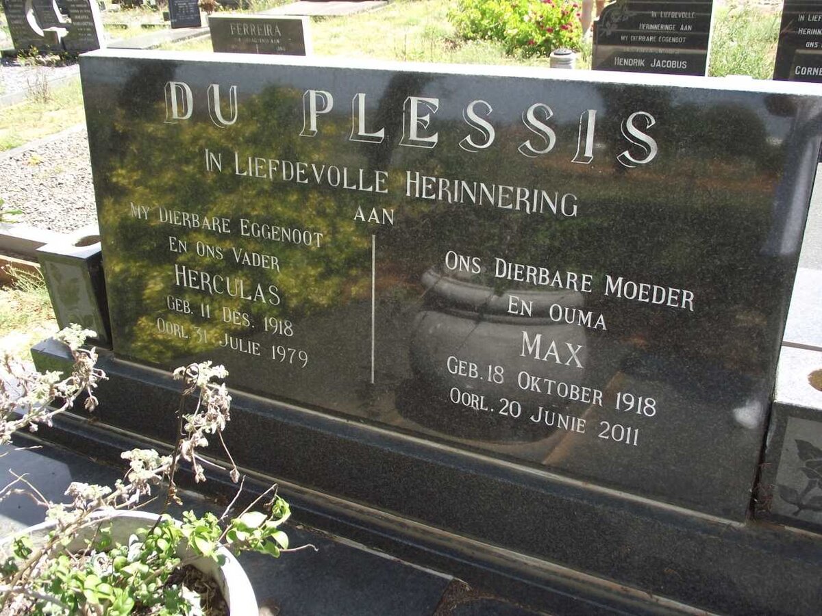 PLESSIS Herculas, du 1918-1979 &amp; Max 1918-2011