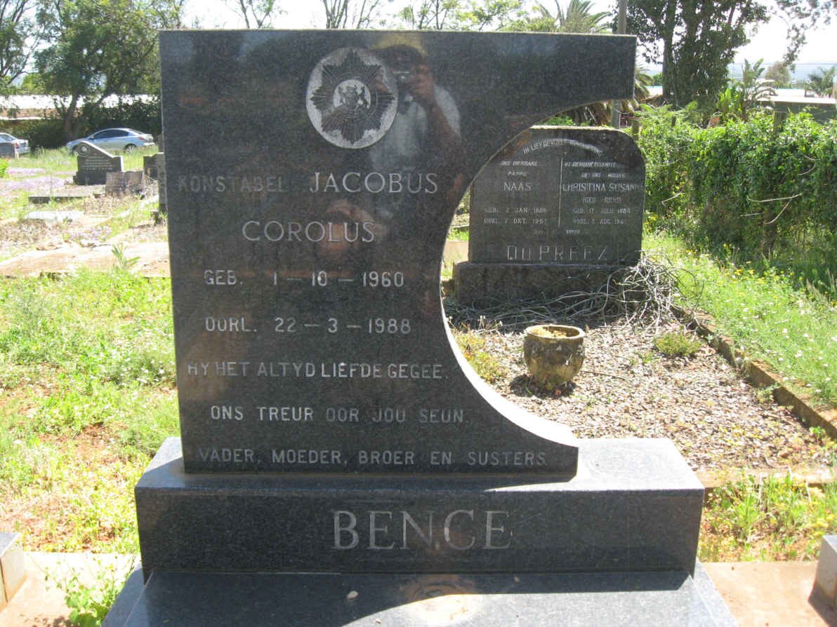 BENCE Jacobus Corolus 1960-1988