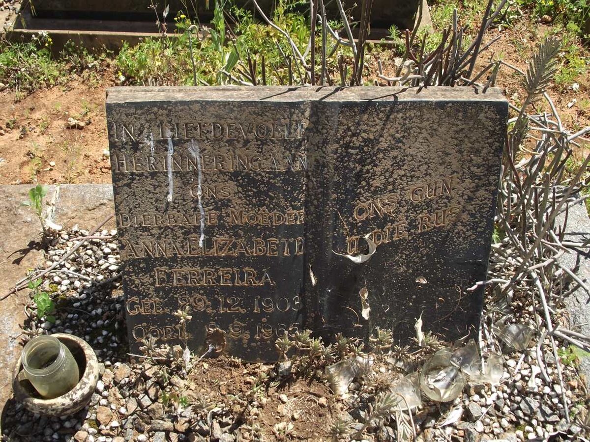 FERREIRA Anna Elizabeth 1903-1965