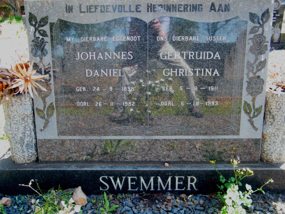 SWEMMER Johannes Daniel 1898-1982 &amp; Gertruida Christina 1911-1993