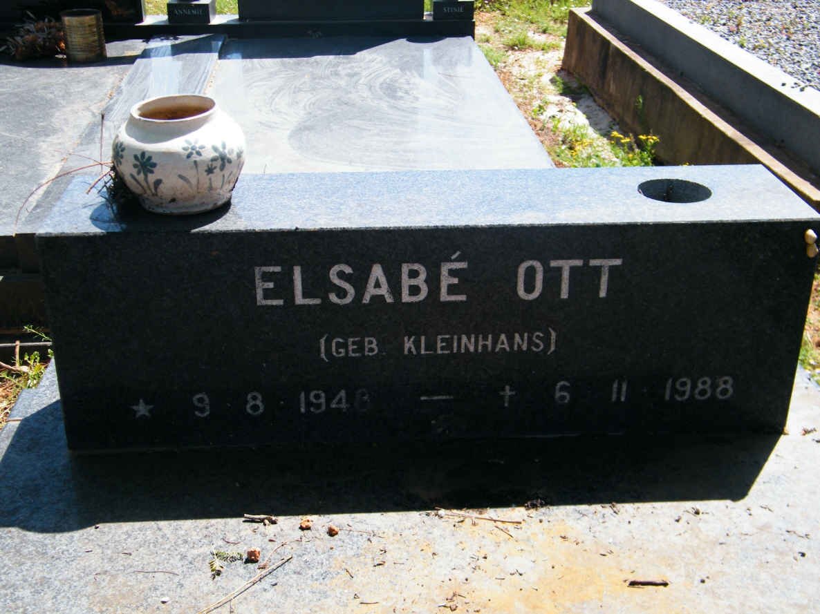OTT Elsabe nee KLEINHANS 1948-1988