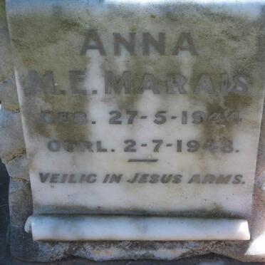MARAIS Anna M.E. 1944-1948