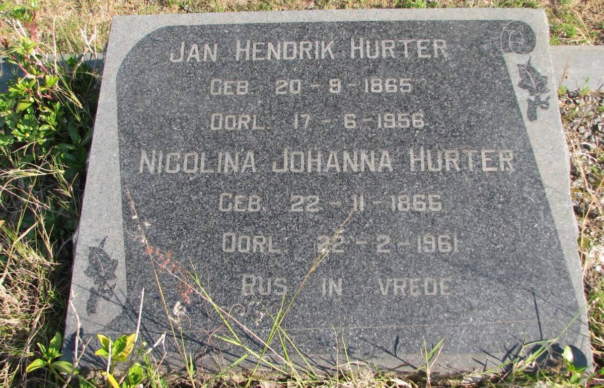 HURTER Jan Hendrik 1865-1956 &amp; Nicolina Johanna 1866-1961