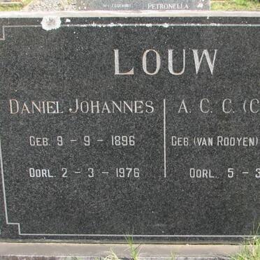 LOUW Daniel Johannes 1896-1976 &amp; A.C.C. VAN ROOYEN 1899-1979