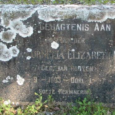 MARITZ ? Cornelia Elizabeth nee VAN ROOYEN 1893-1965