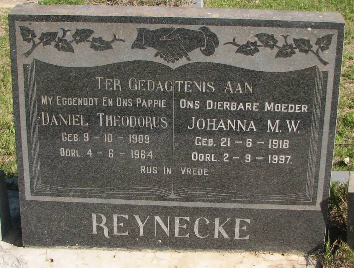REYNECKE Daniel Theodorus 1909-1964 &amp; Johanna M.W. 1918-1997