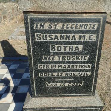 BOTHA Rudolph P. 1855-1924 &amp; Susanna M.C. TROSKIE 1856-1936