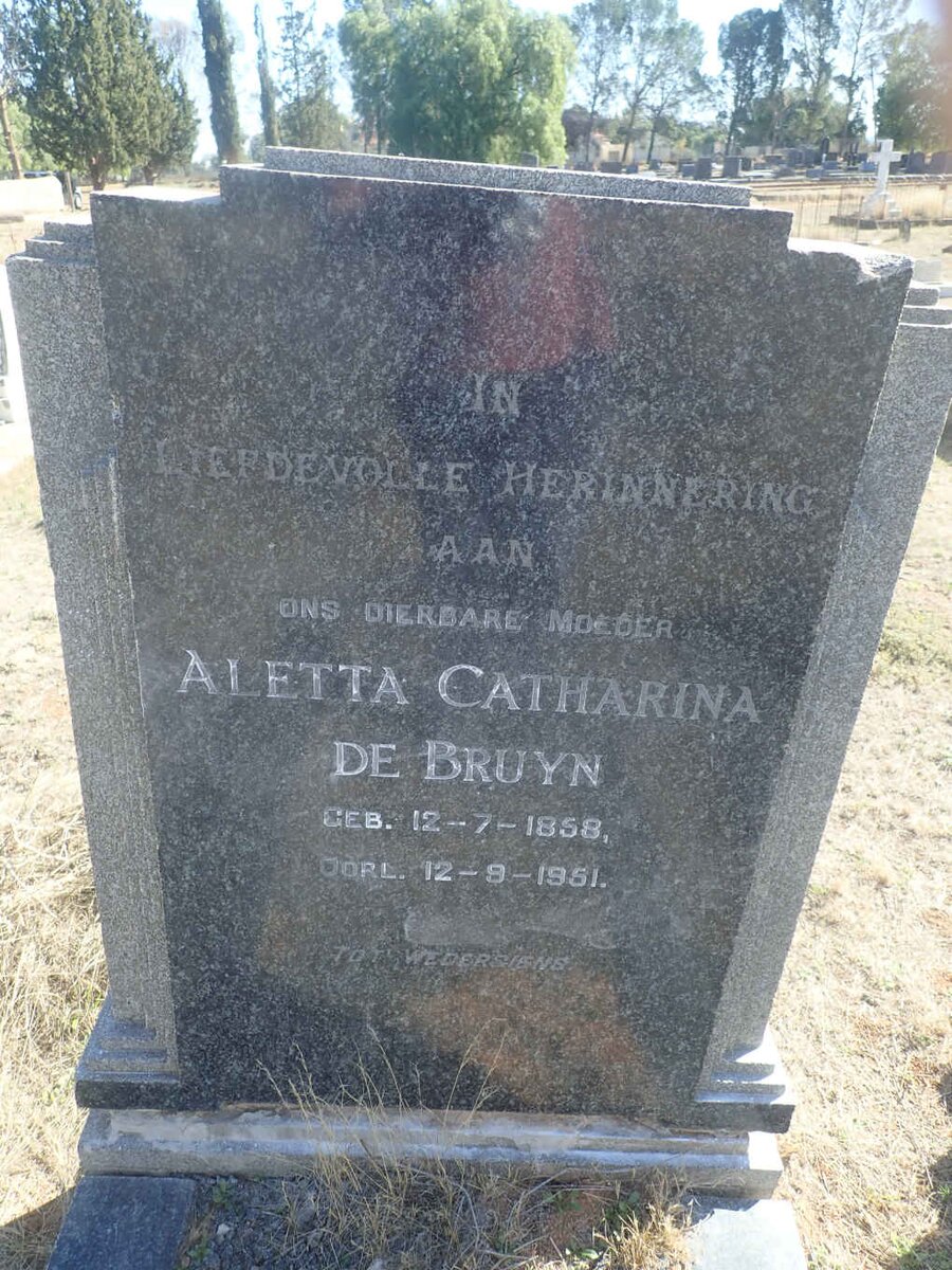 BRUYN Aletta Catharina, de 1858-1951